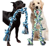 Kwispel Dog Rope Toys for Aggressive Chewers, 2 Pack Heavy Duty Dog Rope Toy for Large and Medium Breed, Indestructible Dog Chew Toys, Tug of War Dog Toy, 100% Cotton Teeth Cleaning
