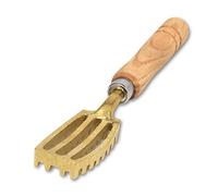 Kwizing Made in Japan [Extra Large] Fish Scaler Brush with Brass Serrated Sawtooth and Ergonomic Wooden Handle - Easily Remove Fish Scales Without Fuss Or Mess - Handcrafted by Japanese Artisans