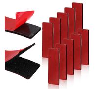 KWJEIULSOQ 10 Sets Hook and Loop Tape, Double Sided Tape Self Adhesive for Walls Doors, Heavy Duty Sticky Pads Reusable Velcrostrips, Heat Resistant, Waterproof(3.14 * 1.18in