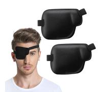 KWJEIULSOQ 2PCS Medical Eye Patch,Eye Patches for Adults Medical,3D Eyepatch,Adjustable Eye Patches, Medical Eye Patch,Relax Eye Patches for Left or Right Eyes, for Male and Female，Black
