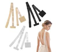 KWJEIULSOQ 3 Pairs Low Back Bra Converter,Adjustable Bra Extenders 3 Hooks