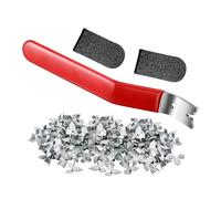 KWJEIULSOQ Glazier Point Driver Tool with 120 Glazing Push Points & 2 Finger Cots, Picture Framing Supplies for Glass Frames, Cross Stitch Installation and Securing