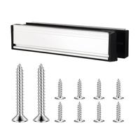 KWJEIULSOQ Silver Letter Box Flap With Brush 11.5in, Aluminum Alloy Internal Letterbox Draught Excluder, Suitable for 40-80mm Thickness Wooden Doors, PVC Doors, Home And Office Composite Doors