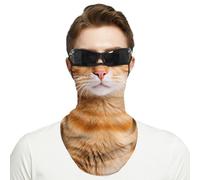 KWJNH 3D Animal Face Mask Gaiter For Sun Dust Wind Protection, Gaiter Face Bandana Face Mask F Mask Ear Scarf with Loops