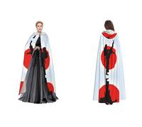 Kwjsdfea Adult Unisex Hooded Cloak Cape Robe Satin Cosplay Halloween Christmas Party Fancy Dress Costumes - Taekwondo Design Printed