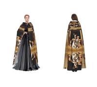 Kwjsdfea Adult Unisex Hooded Cloak Cape Robe Satin Cosplay Halloween Christmas Party Fancy Dress Costumes - Farm Animals Printed