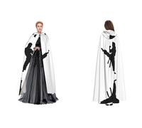 Kwjsdfea Adult Unisex Hooded Cloak Cape Robe Satin Cosplay Halloween Christmas Party Fancy Dress Costumes - taekwondo martial arts Printed