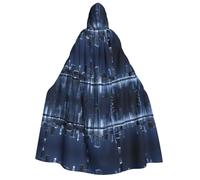 Kwjsdfea Adult Unisex Thick Hooded Cloak Cape Robe Satin Cosplay Halloween Christmas Party Fancy Dress Costumes - Chicago Reflected Print