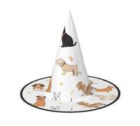 Kwjsdfea Cute Kitten Butterfly -Print Versatile Halloween Hat Witch Hat for Women,Men,Adults Fun and Stylish Halloween Party Decor 1 Pcs