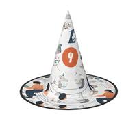 Kwjsdfea I Love The 90s Illustration -Print Versatile Halloween Hat Witch Hat for Women,Men,Adults Fun and Stylish Halloween Party Decor 1 Pcs