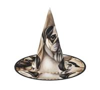 Kwjsdfea Imagen De Pug -Print Versatile Halloween Hat Witch Hat for Women,Men,Adults Fun and Stylish Halloween Party Decor 1 Pcs