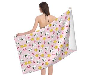 Kwjsdfea Lovely Rice Ball Print Bath Towel Absorbent Towels for Swimming Pool Travel Camping Beach