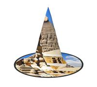 Kwjsdfea Pyramids of Egypt -Print Versatile Halloween Hat Witch Hat for Women,Men,Adults Fun and Stylish Halloween Party Decor 1 Pcs