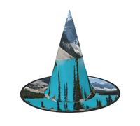 Kwjsdfea Rocky Mountains -Print Versatile Halloween Hat Witch Hat for Women,Men,Adults Fun and Stylish Halloween Party Decor 1 Pcs