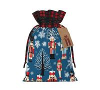 Kwjsdfea Women's Nutcracker Ballet Xmas Dance Print Christmas Bags with Drawstring Large Xmas Bags for Presents Holiday Party Small Size