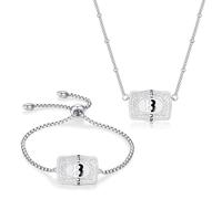 Kwkppz 2 Pcs Belt Buckle Initial Necklace Bracelet Jewelry Set for Women, 18K Gold/Silver Plated Belt Buckle Initial A-Z Necklace Bracelet Set Unique Western Style Jewelry Gifts, One Size, Copper
