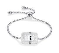 Kwkppz Belt Buckle Initial Bracelet for Women, 18K Gold/Silver Plated Belt Buckle Initial A-Z Bracelet, Unique Western Style Jewelry Gifts for Women Men, One Size, Copper Stainless Steel, no gemstone
