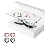 Kwkppz Permanent Bracelet Kit - 4 Pcs Locking Heart Clasp DIY Bracelet Set for Couples, Friends, and Family - Unique Gift for Anniversary, Mother's Day, Birthday - His & Hers Matching Bracelets