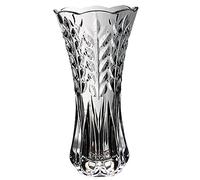 Kwlyon Unbreakable Polycarbonate Vase, Large & Small Sizes, Modern Leaf Pattern, Crystal Clear, Durable, Suitable for Table Decoration, Wedding, Pampas Grass, 30 x 15 cm
