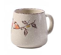 KWMAEEUID Coffee Cup,Tea Cup and Saucers Vintage Coffee Mug Unique Retro Style Ceramic Cups 380ml Kiln Change Clay Breakfast Cup Creative Gift for Friends (Size : 380ML, Color : Style C)