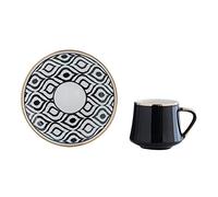 KWMAEEUID Reusable Porcelain Coffee Cup and Saucer Set 2.7oz/80ml, European Style Afternoon Cocktail Cups Novelty Mug Coconut Cups with Handle Teacups Drinking Tumblers Part