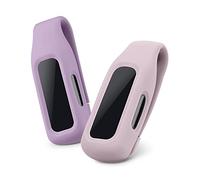 kwmobile 2x Clip Holders for Fitbit Inspire 3 / Inspire 2 / Ace 3 - Fitness Tracker Clip-On Holder Replacement Set - Light Lavender/Dusty Pink
