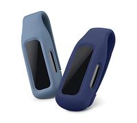 kwmobile 2x Clip Holders for Fitbit Inspire 3 / Inspire 2 / Ace 3 - Fitness Tracker Clip-On Holder Replacement Set - Dark Slate/Dark Blue