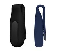kwmobile 2x Clip Holders for Google Fitbit Air Clip On - Fitness Tracker Case Holder Replacement Set - TPU Silicone Tracker Holder for Sport - Black/Dark Blue