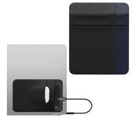 kwmobile 2x Elastane Sleeve Compatible with SanDisk Portable SSD, Samsung T7, Crucial X8, HDD Case - Stretchy Holder for External SSD - Black/Dark Blue
