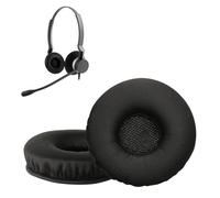 kwmobile 2x Headphone EarpPads for Jabra Biz 2300 USB Duo/Biz 2300 QD/Biz 2300 USB MS Replacement Ear Pads - Headphone Ear Covers - Black