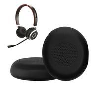 kwmobile 2x Headphone EarpPads for Jabra Evolve 2 65 / Evolve 65 SE Replacement Ear Pads - Headphone Ear Covers - Black