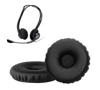 kwmobile 2x Headphone EarpPads for Logitech PC960 / H960 / H650E / H820E Replacement Ear Pads - Headphone Ear Covers - Black