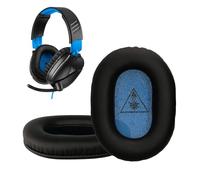 kwmobile 2x Headphone EarpPads for Turtle Beach Recon 70 / Recon 50 / Recon 60P / Stealth 500/600 / 700 Replacement Ear Pads - Headphone Ear Covers - Black
