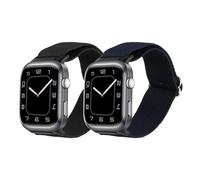 kwmobile 2x Nylon Strap for Huawei Watch D2 Watch Strap - Replacement Watch Band Set - Wristband with Clasp - Black/Dark Blue