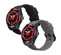 kwmobile 2x Straps for Ticwatch Pro 5 Enduro/Pro 5 / Atlas/iTouch Air 3 Watch Strap - Silicone Replacement Watch Strap Set - Replacement Bands Black/Dark Grey