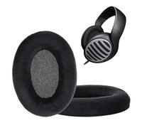 kwmobile 2x Velour Headphone EarpPads for Sennheiser HD515 / HD555 / HD595 / HD518 Replacement Ear Pads - Headphone Ear Covers - Black