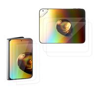 kwmobile 3x Display protection film for indoors and outdoors compatible with Apple iPhone Duo Film - Clear protective film set in Transparent