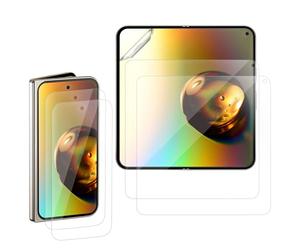 kwmobile 3x Display protection film for indoors and outdoors compatible with Google Pixel 9 Pro Fold Film - Clear protective film set in Transparent