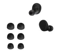 kwmobile 6x Replacement Ear Tips Compatible with Jabra Elite 8 Active - Silicone Tips for Earphones - Black