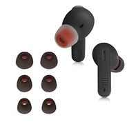 kwmobile 6x Replacement Ear Tips Compatible with JBL Tune 230 NC TWS / T230NC - Silicone Tips for Earphones - Black