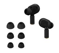 kwmobile 6x Replacement Ear Tips Compatible with Marshall Motif II ANC - Silicone Tips for Earphones - Black