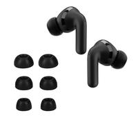 kwmobile 6x Replacement Ear Tips Compatible with Motorola Moto Buds/Moto Buds+ - Silicone Tips for Earphones - Black