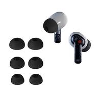 kwmobile 6x Replacement Ear Tips Compatible with Nothing ear (2) - Silicone Tips for Earphones - Black