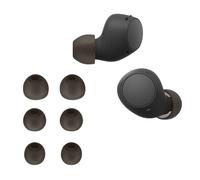 kwmobile 6x Replacement Ear Tips Compatible with Sony WF-C510 - Silicone Tips for Earphones - Black
