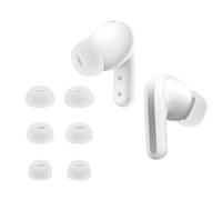 kwmobile 6x Replacement Ear Tips Compatible with Xiaomi Redmi Buds 5 - Silicone Tips for Earphones - White
