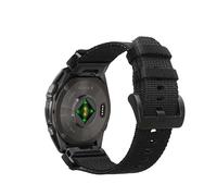 kwmobile Band for Garmin 20mm Fenix 8 43mm / Fenix 7S / Fenix 6S / Epix Pro Smartwatch Strap - Nylon Ajustable Sports Straps - Replacement Watch Bands - Quick Release - Black