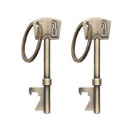kwmobile Bottle Opener Key Keychain (Set of 2) - Keychains Shaped Like Keys to Open Beer Bottles, Soda Tops, Soft Drinks - Bronze