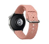 kwmobile Braided Silicone Strap Compatible with Huawei Watch GT 3 Pro (43mm) / Watch GT 3 (42mm) Strap - Replacement Watch Band - Dusty Pink