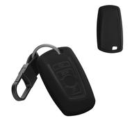 kwmobile Car Key Cover Compatible with BMW 3-Button Remote Key (Keyless Go) Case - TPU Key Fob Case - Key Shell in Black - With Key Ring
