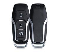 kwmobile Car Key Cover Compatible with Ford 3 Button MyKey Car Key (Key Free) - Protective Hard Plastic Key Fob Cover Case - Black